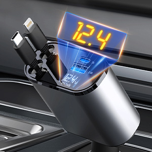 Retractable Car Charger with 100W