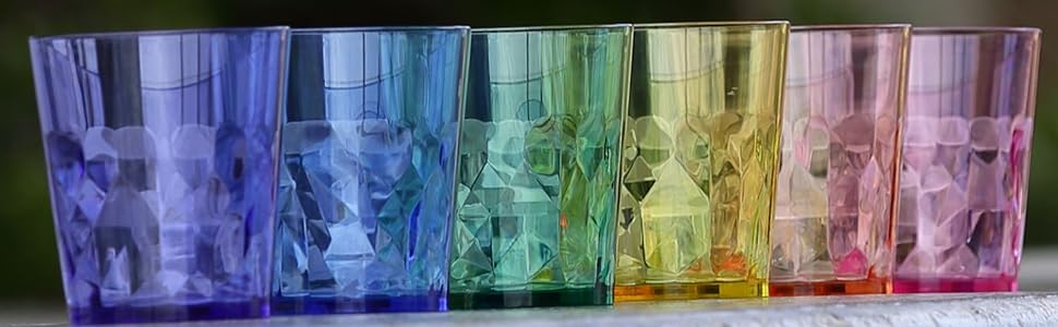 Unbreakable Premium Drinking Glasses Tritan Plastic Tumbler Cups