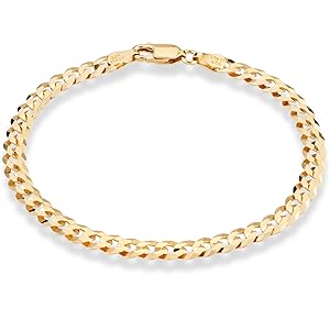 gold cuban bracelet 5mm