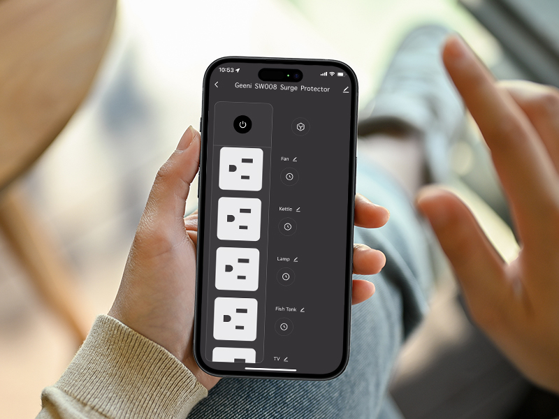 Geeni SW009 Surge Protector Individual Control