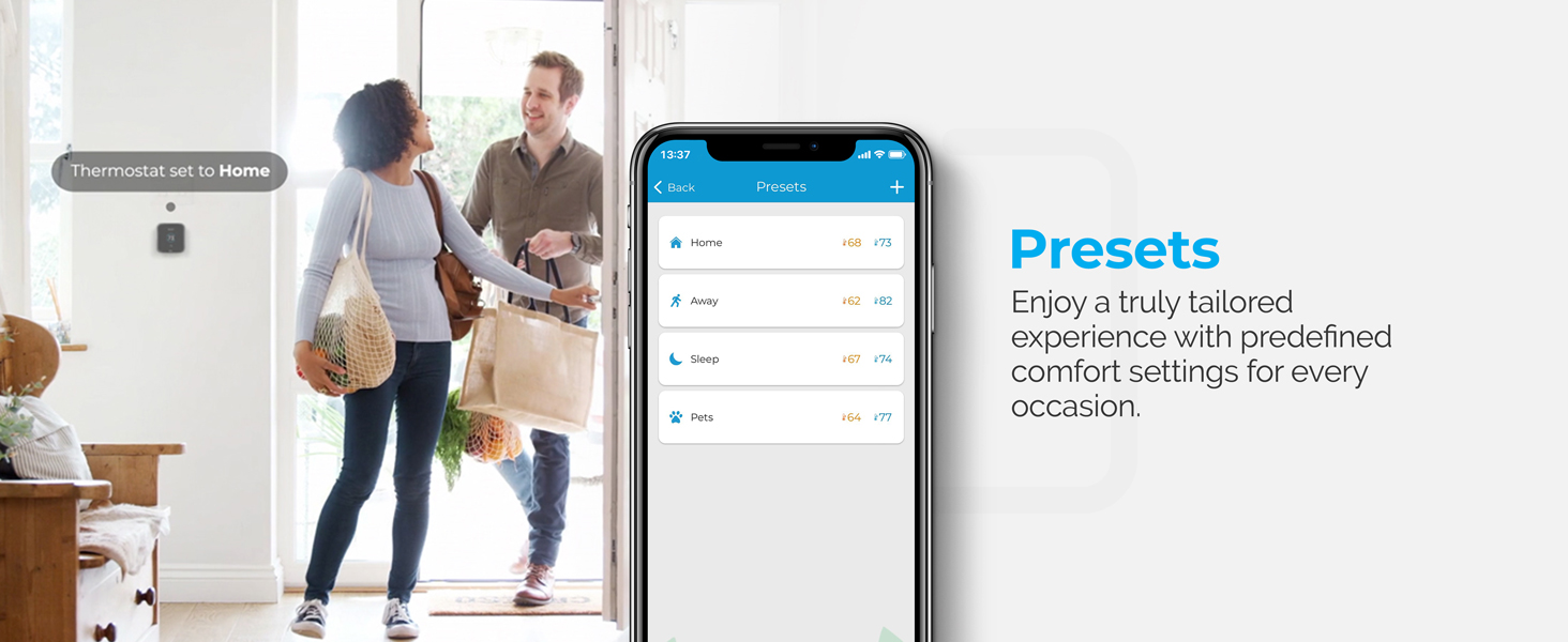 Presets with cielo smart thermostat