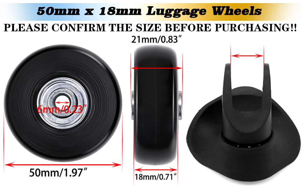 luggage replacement wheels