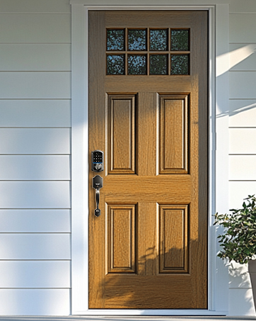 smart door lock with handle