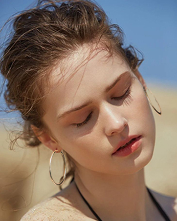 gold hoop earrings