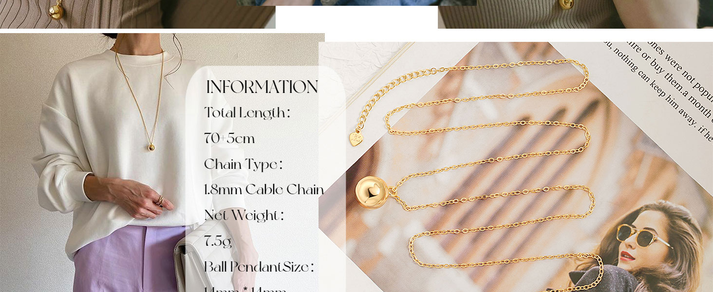 Thin cable chain necklace