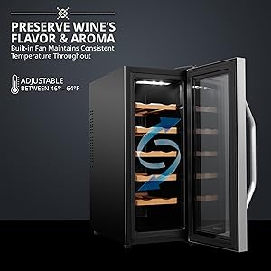 Ivation Wine cooler Preserve Wine’s Fullest Flavor & Aroma