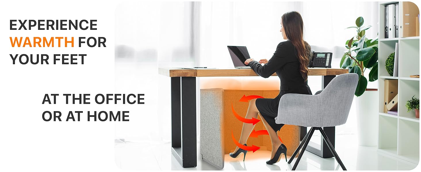 experience warmth for your feet at the office or at home