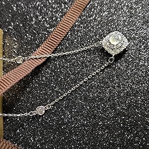 cubic zirconia pendant necklace wedding necklace diamond necklace women necklace CZ necklace gift