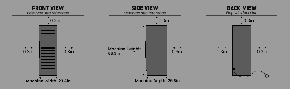 Wine Cooler Refrigerator 154 Bottle Dual Zone Built-in Under Counter Freestanding Cellars Fridge