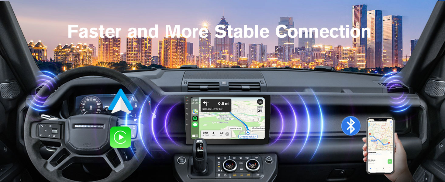 10" wireless double din car stereo