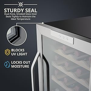 Ivation wine cooler sturdy seal