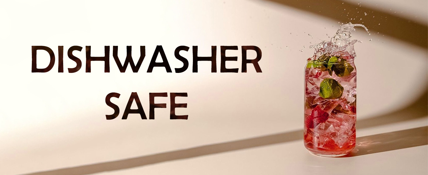 Dishwasher safe glass cup