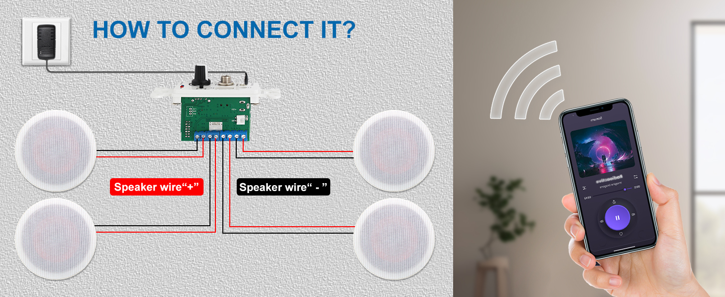 ceiling speakers bluetooth wireless system