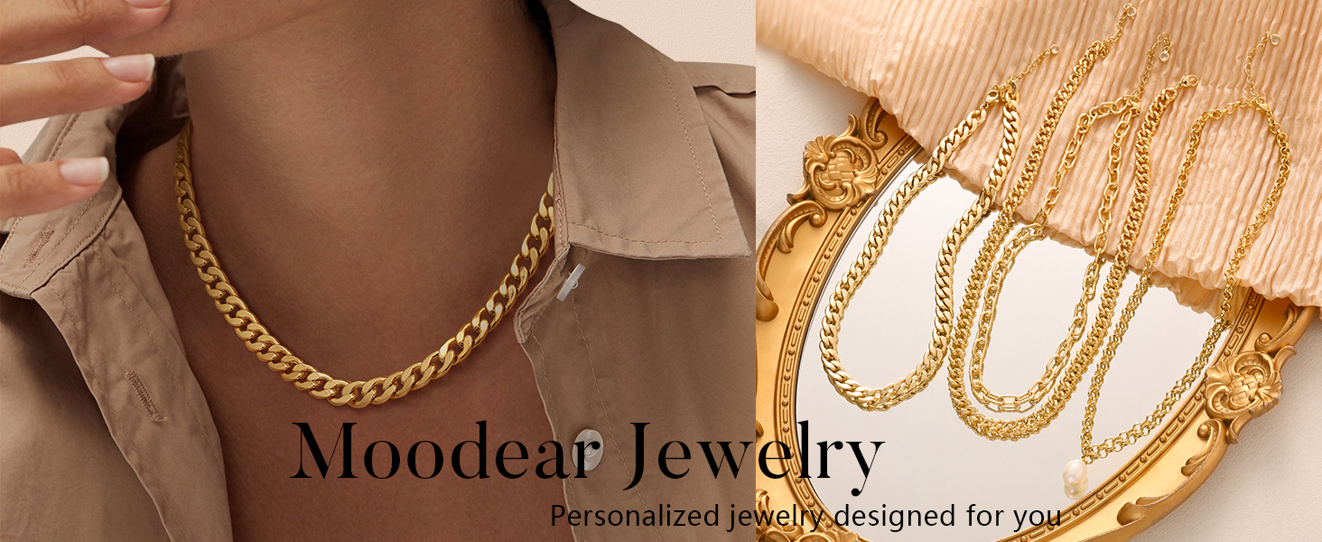 gold necklace for women cuban link chain for women