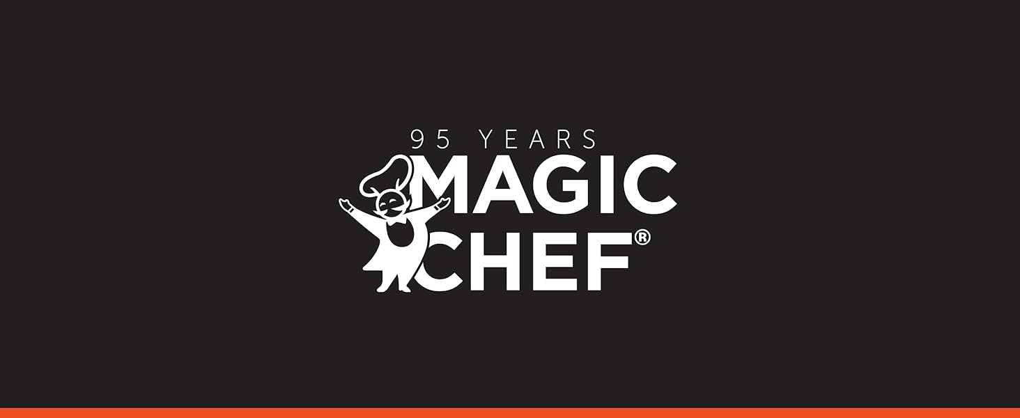 The Magic Chef logo. Text reads: Magic Chef.
