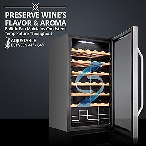 Ivation Wine cooler Preserve Wine’s Fullest Flavor & Aroma