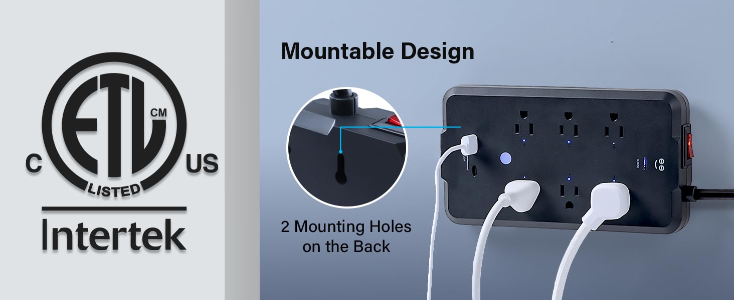 Geeni SW009 Surge Protector Mountable Design