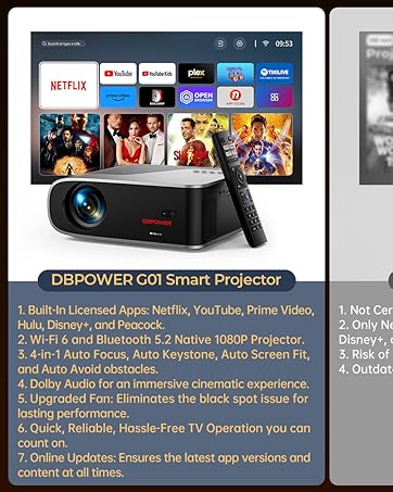 netflix projector with wifi and bluetooth