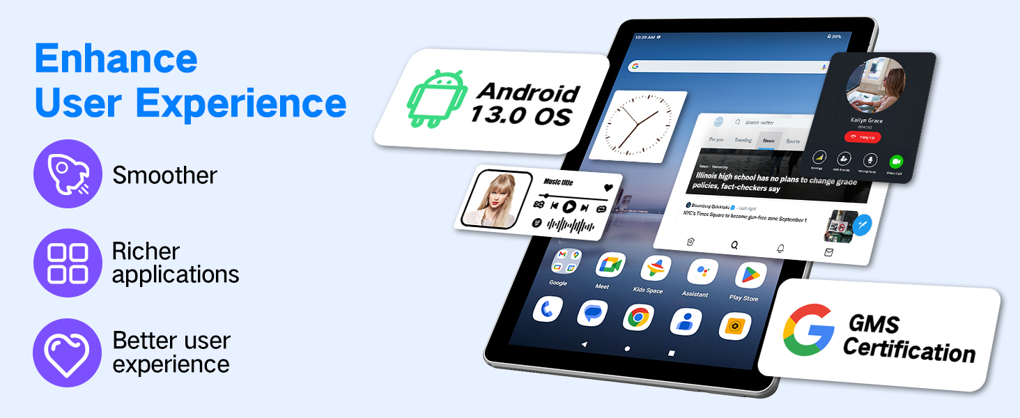 Tablet 10.1 inch Android 13 Tablets, 2024 Cellular Tablets with SIMCard Slot, 4G LTE Tablet