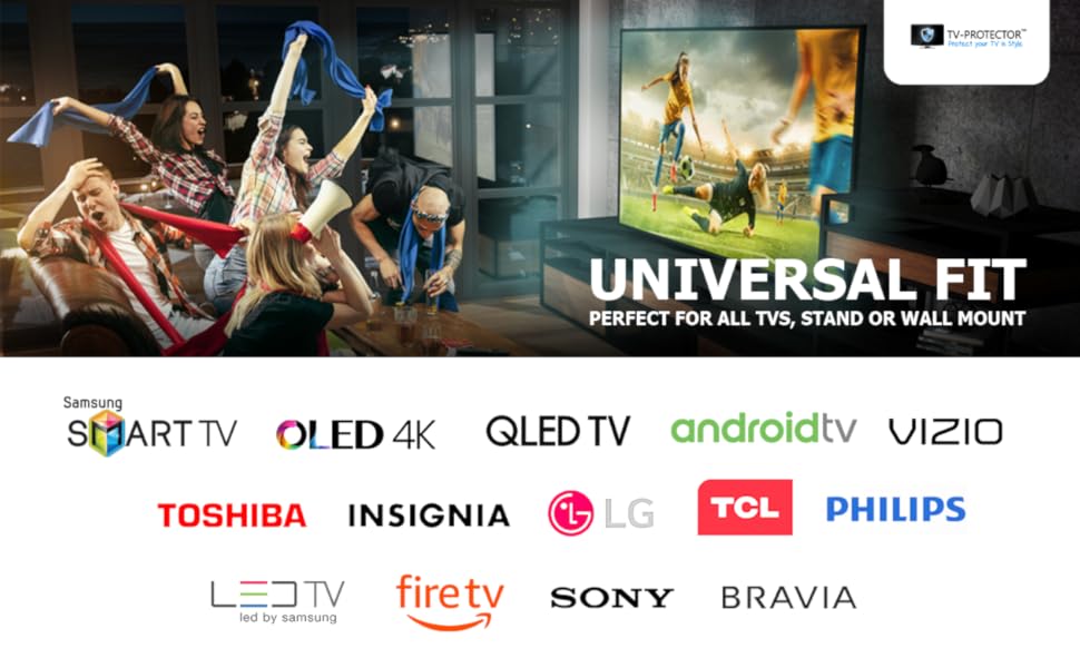 universal fit for many brand TVs