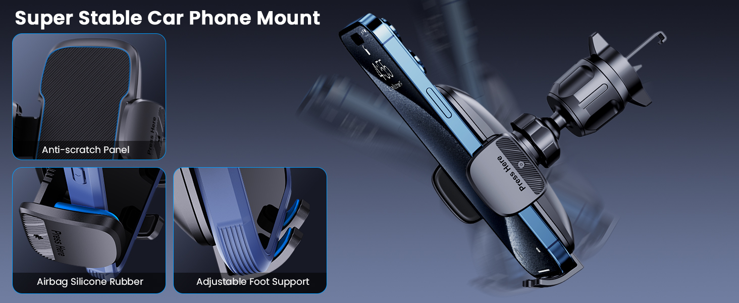 SUPER STABLE CAR PHONE MOUNT