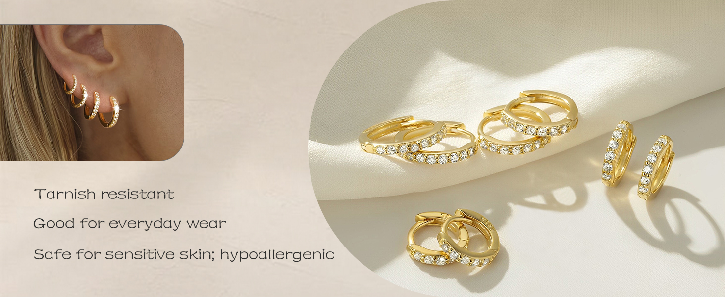 gold hoop earrings