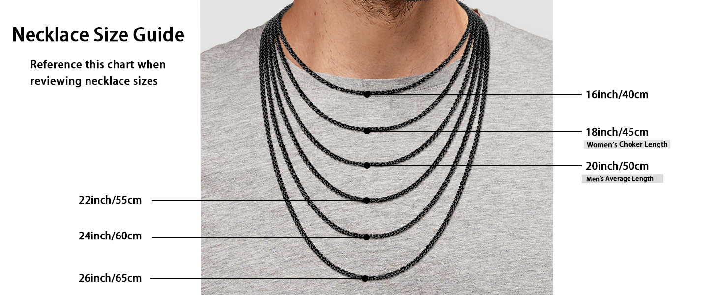 black chain necklace for men 
