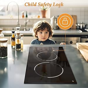 Built-in electric ceramic hob