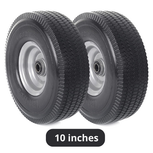 10” Flat Free Tubeless Tires and Wheels for Utility Equipment