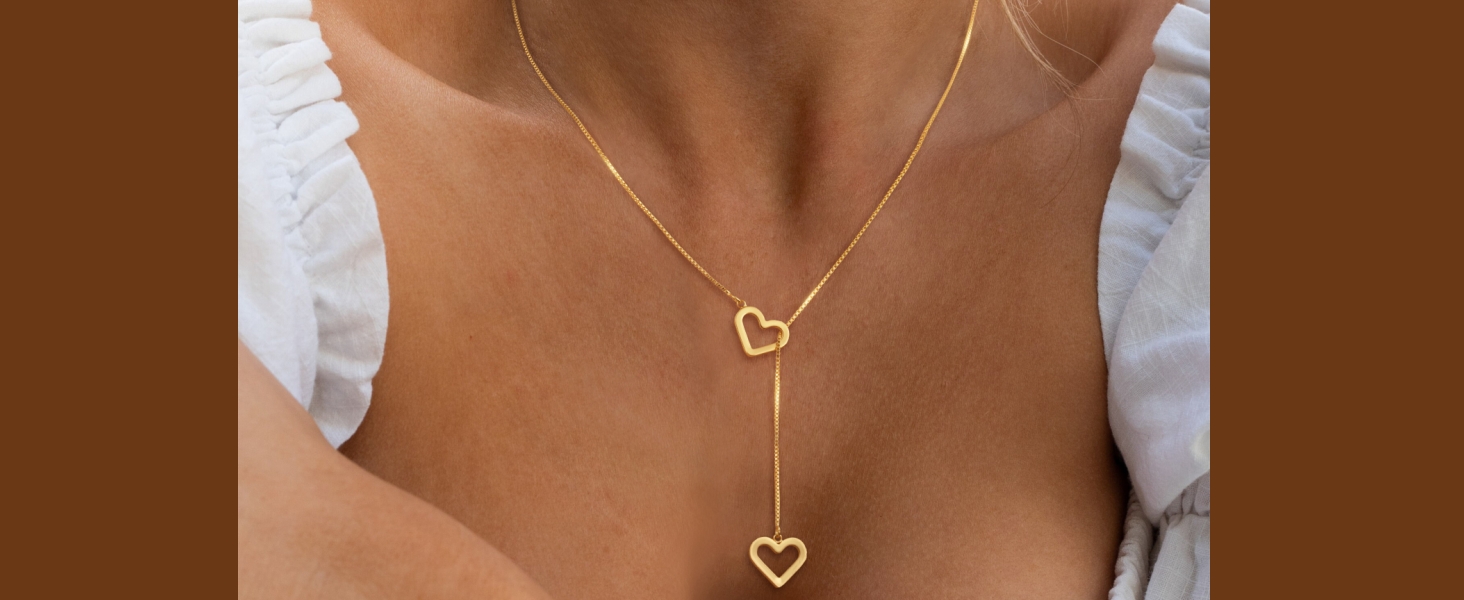 gold heart necklace