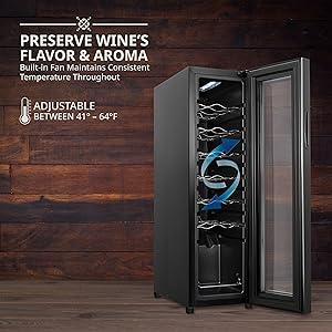 Ivation Wine cooler Preserve Wine’s Fullest Flavor & Aroma