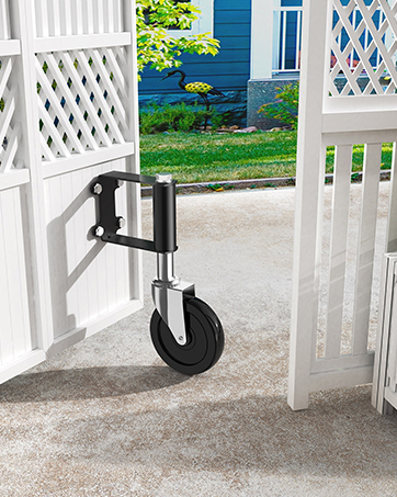 Ronlap Gate Wheels for Wooden Gate Gate Caster Wheel Spring Loaded for Metal Tube Gate Fence