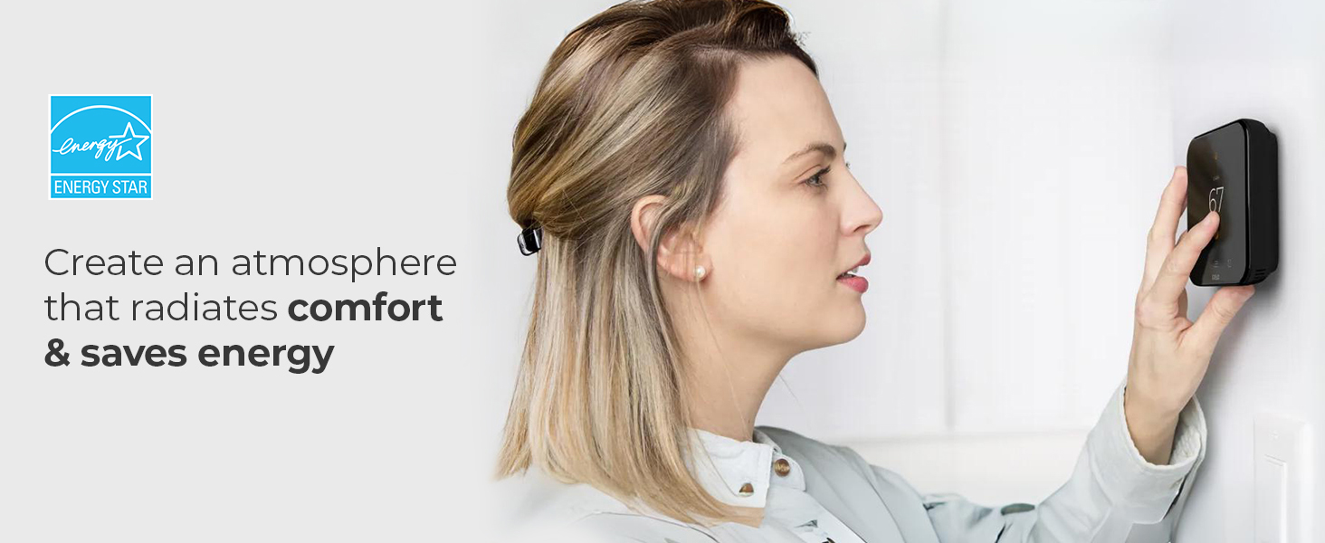 woman setting comfort setting on the cielo smart thermostat