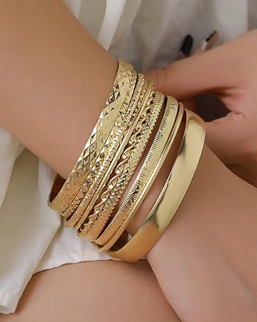 gold bangle bracelets for women