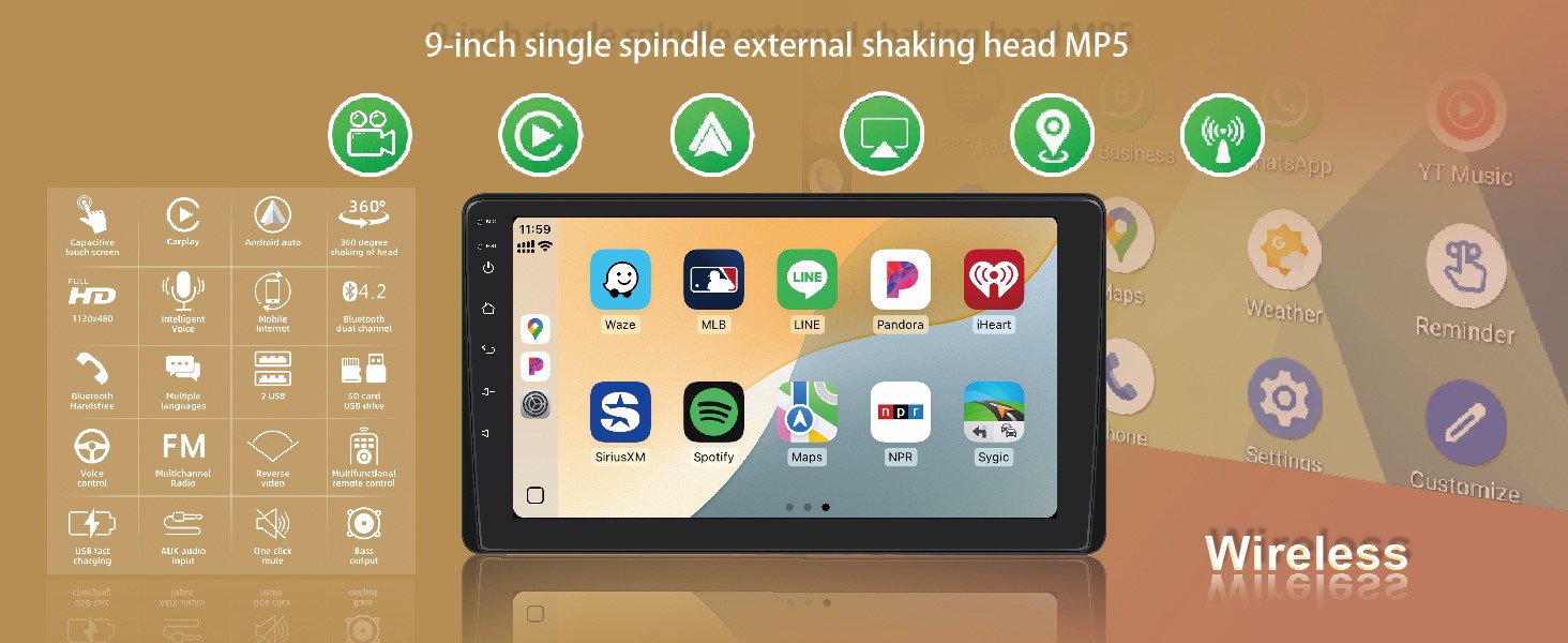 7 inch single din car stereo