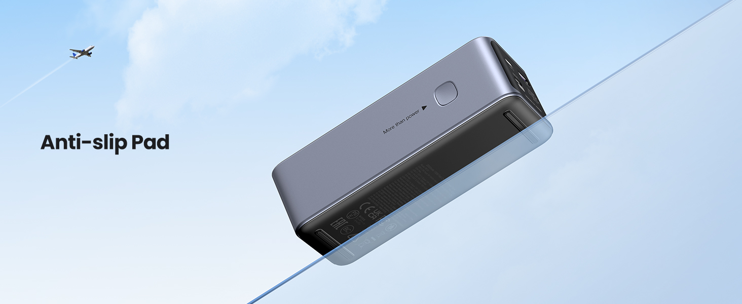 20000mAh portable charger with anti-slip pad