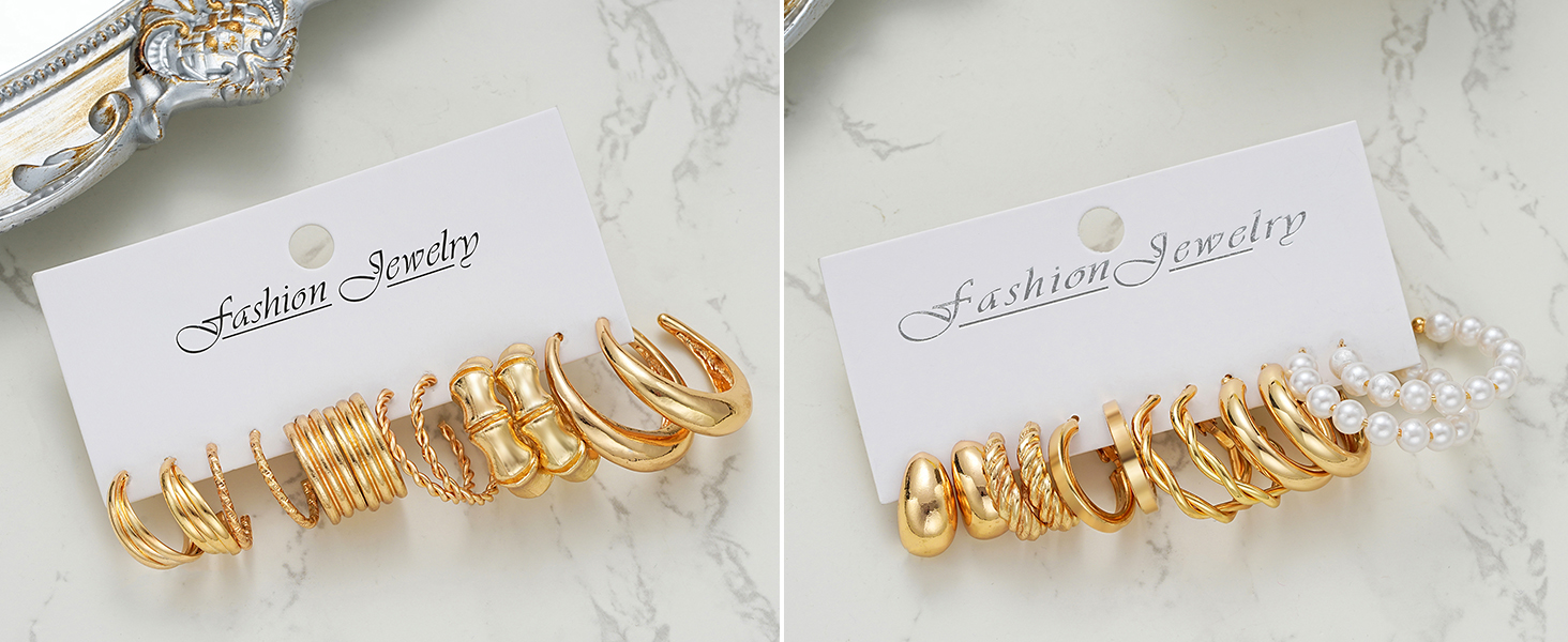 gold hoop earrings
