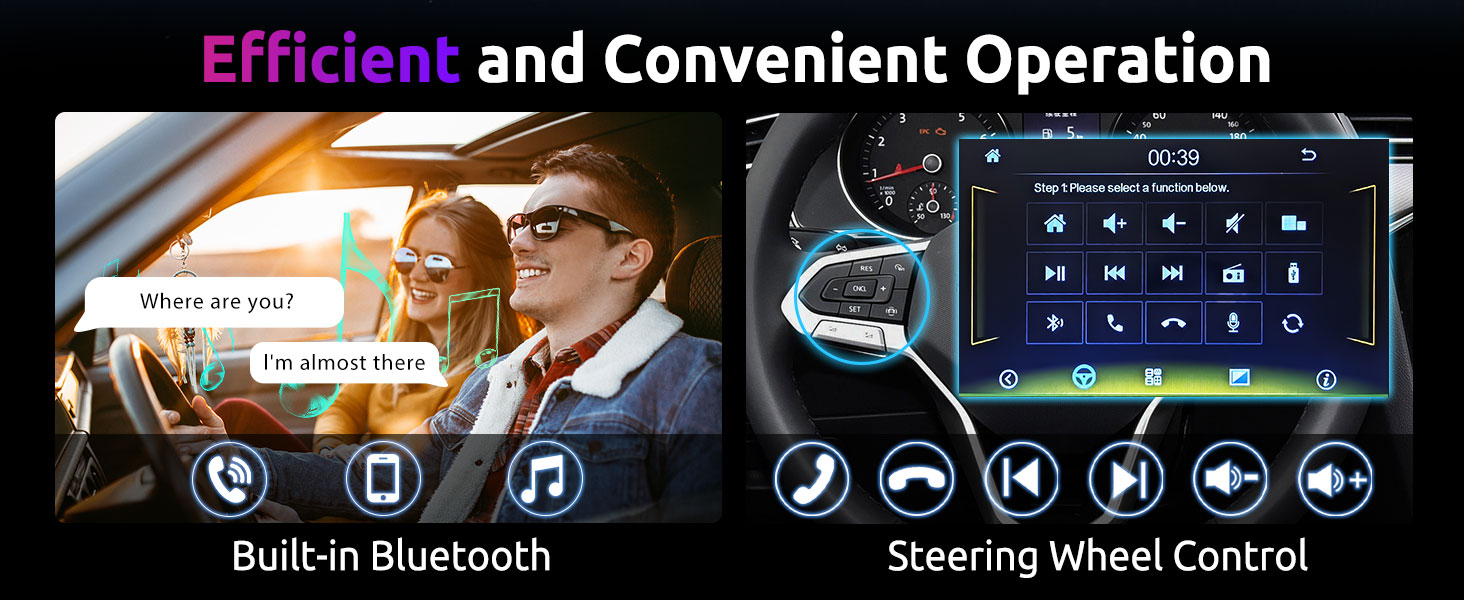 Car stereo with bluetooth