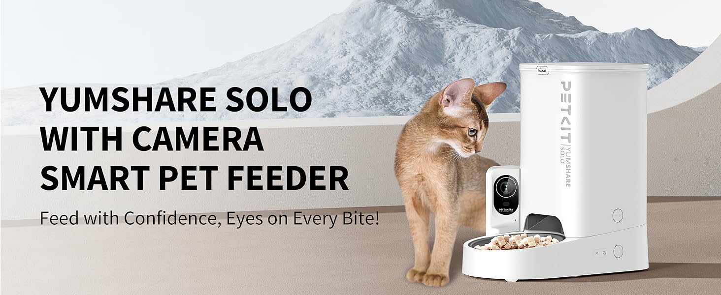 petkit yumshare solo smart pet feeder with camera