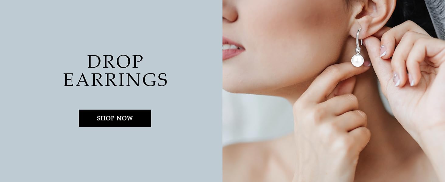 pearl drop earrings for women