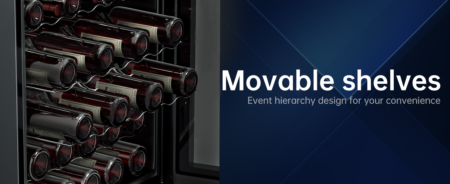 KingChii 52 Bottles Dual Zone Wine Cooler 