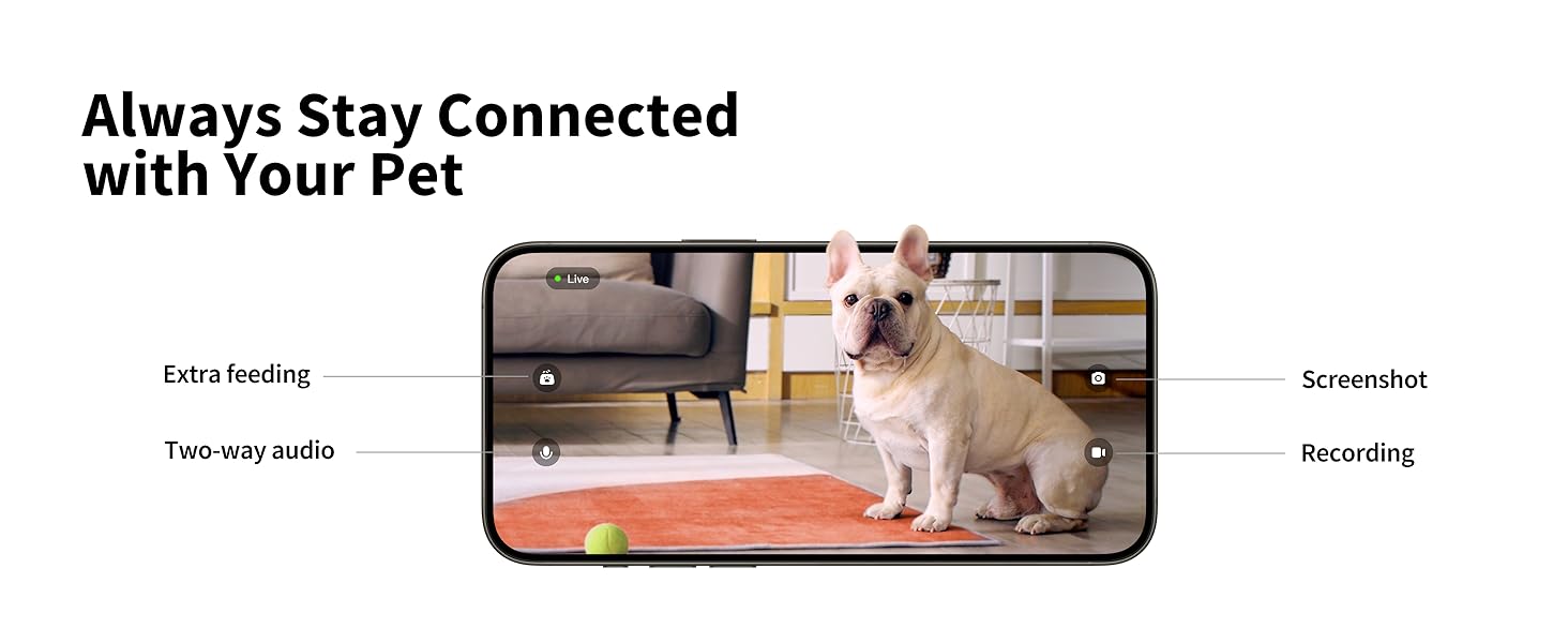 smart pet feeder with two way audio