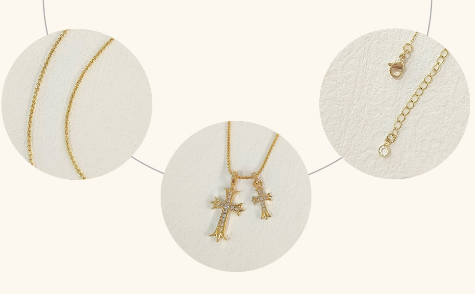 DOUBLE CROSS NECKLACE