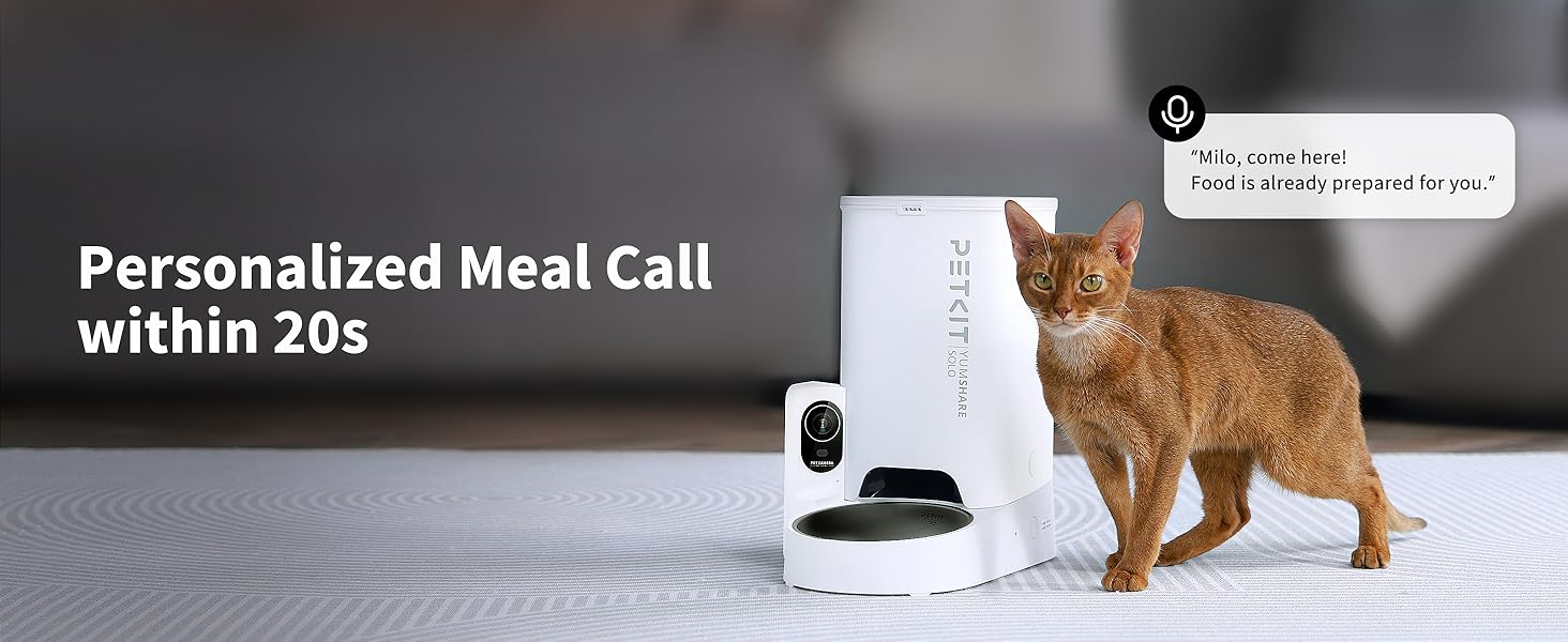 voice recording auto pet feeder