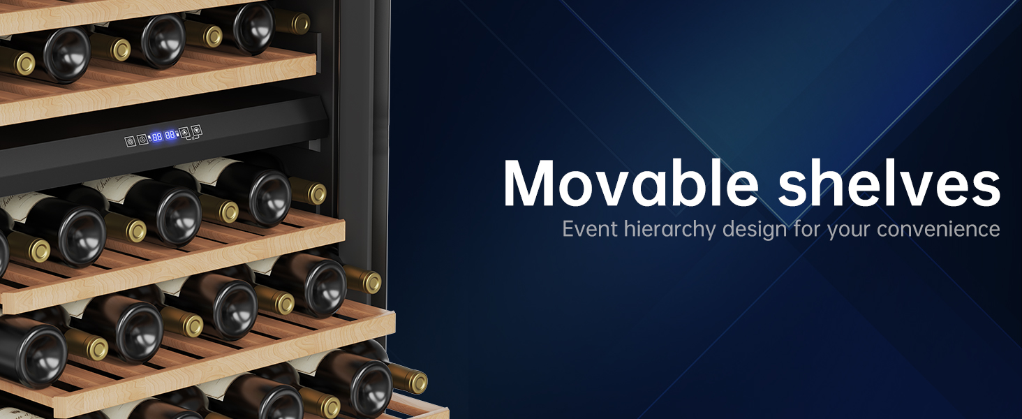 KingChii 12Inch 16 Bottle Dual Zone Wine Cooler 