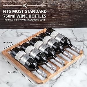 Ivation wine cooler fits 750ml bottle