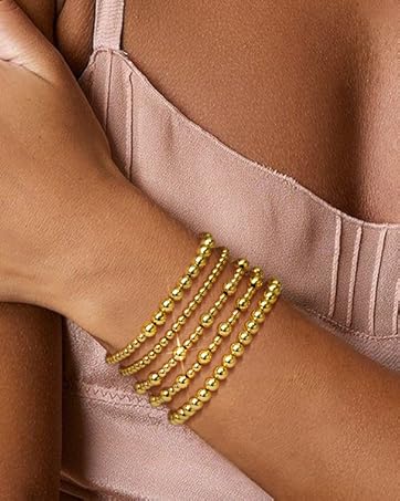 gold beaded bracelets