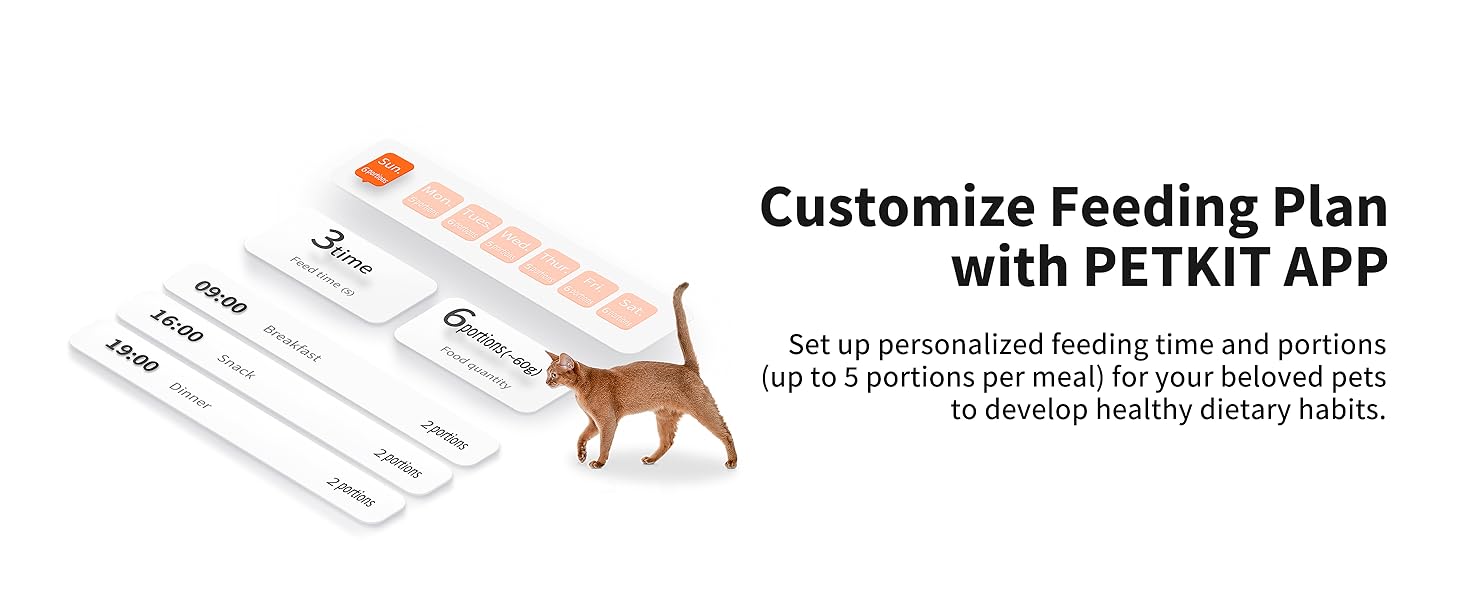 Smart App Control cat dog food dispenser