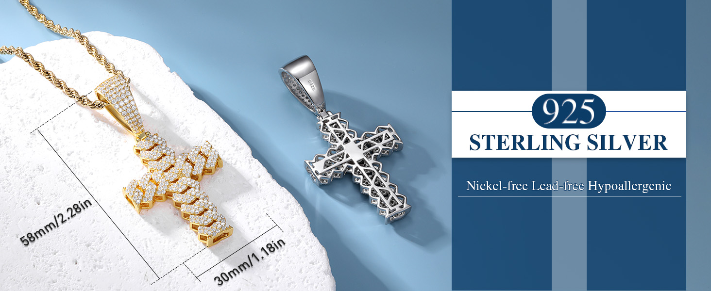 silver cross necklace