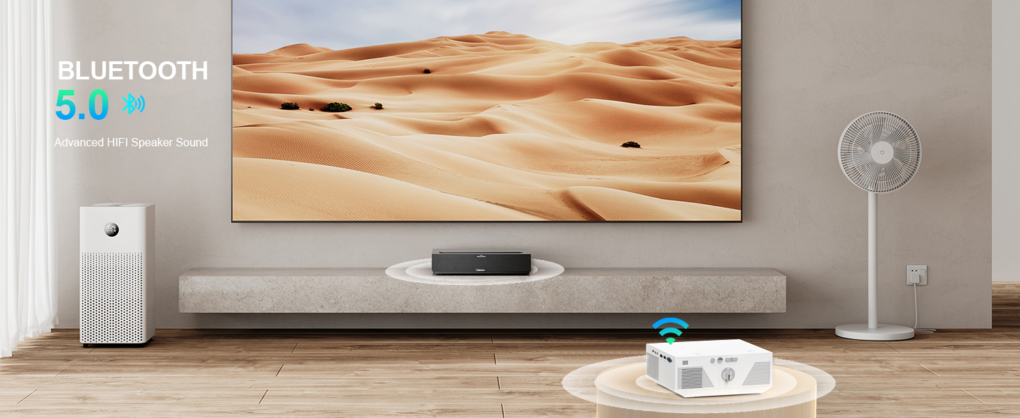 wifi bluetooth projector indoor for room